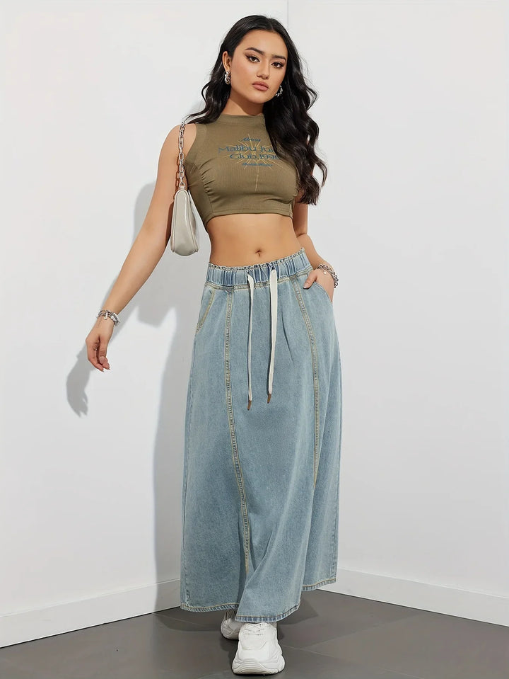 Sloane Denim Maxi Skirt