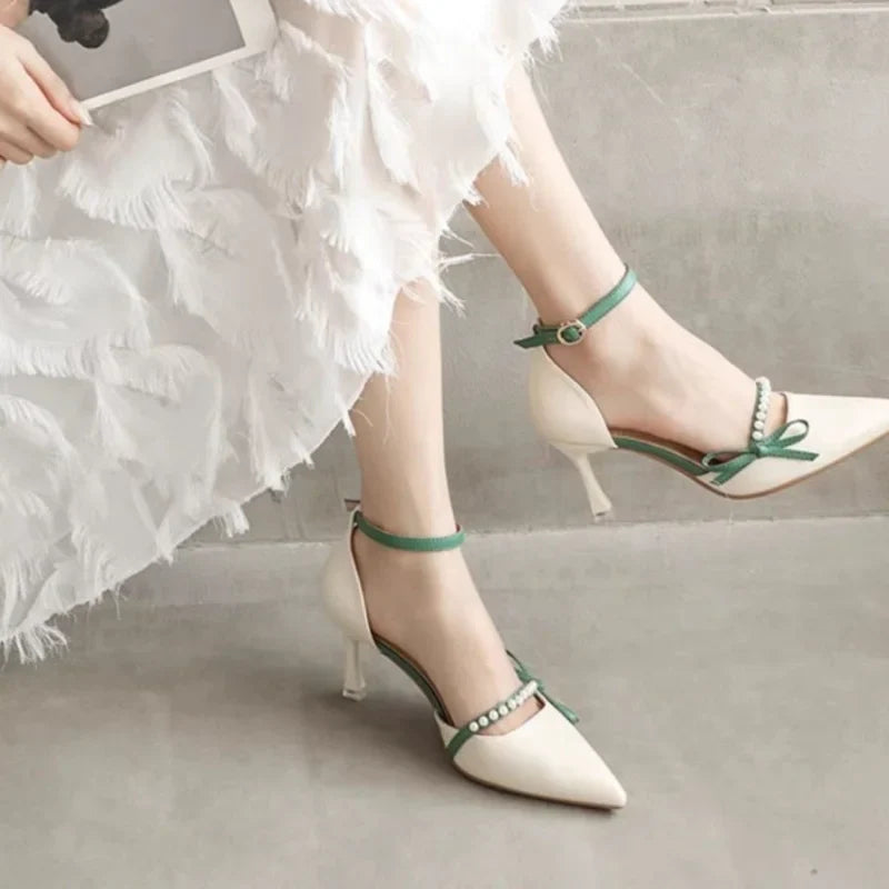 Amelia Pearl Strap Heels