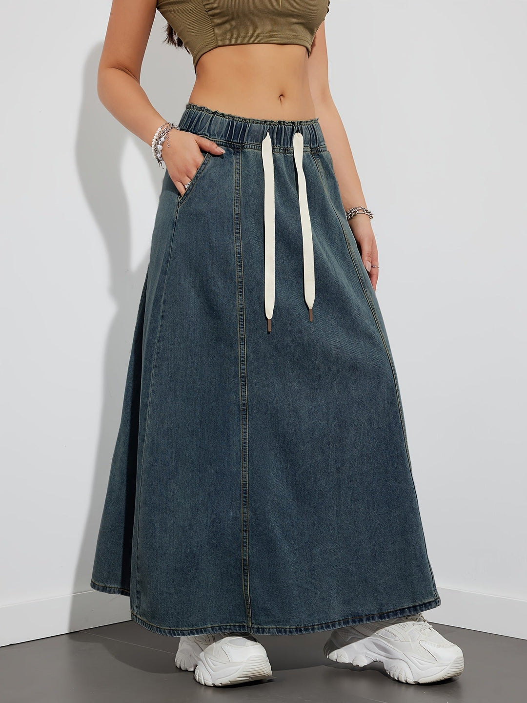 Sloane Denim Maxi Skirt