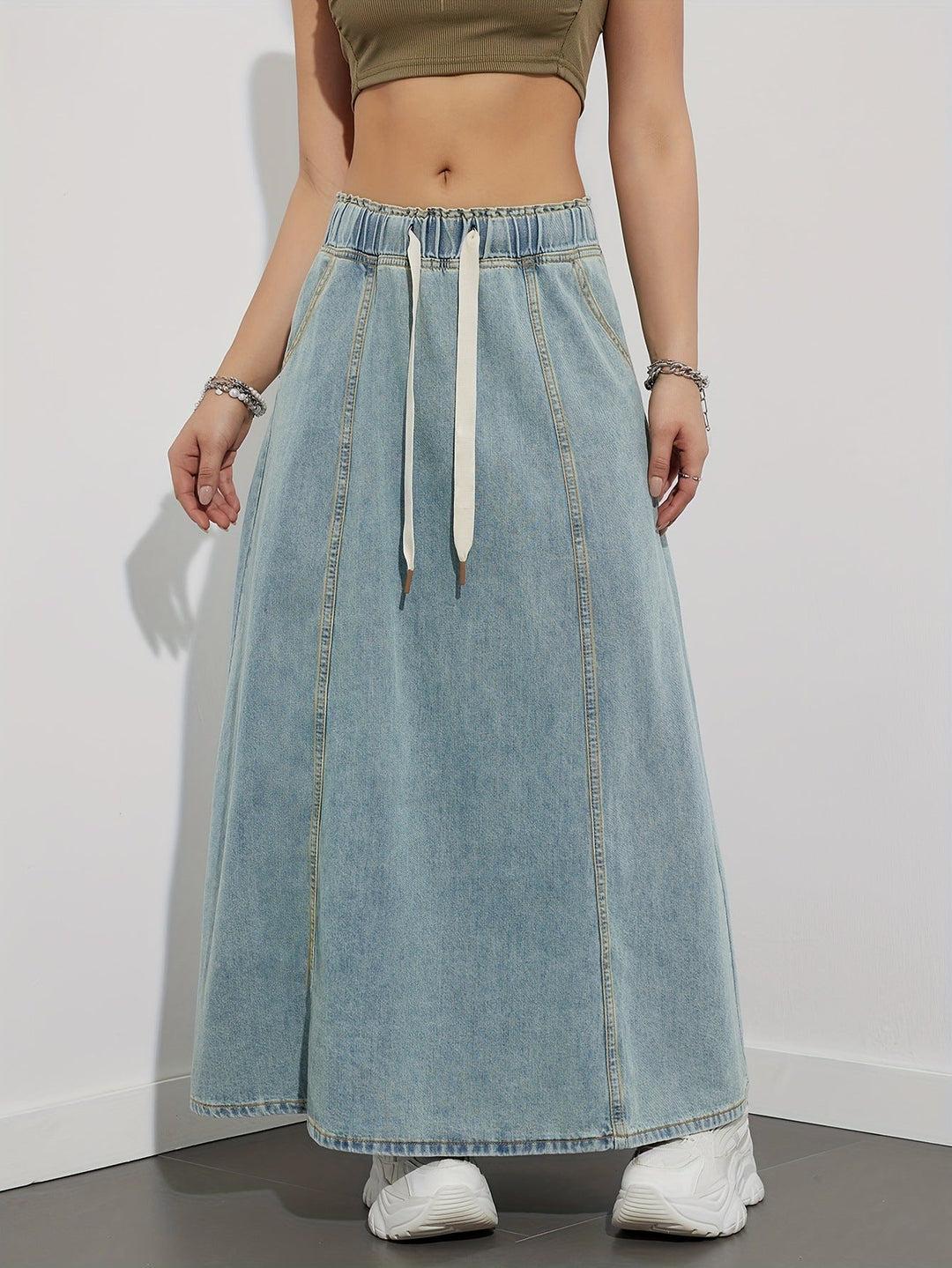 Sloane Denim Maxi Skirt
