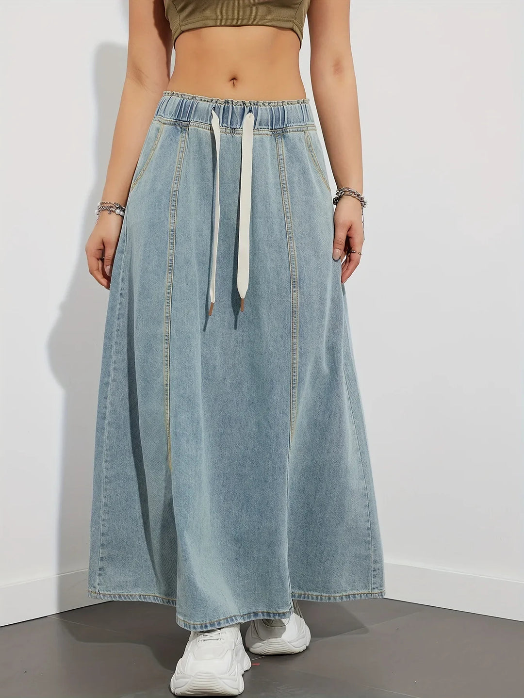 Sloane Denim Maxi Skirt