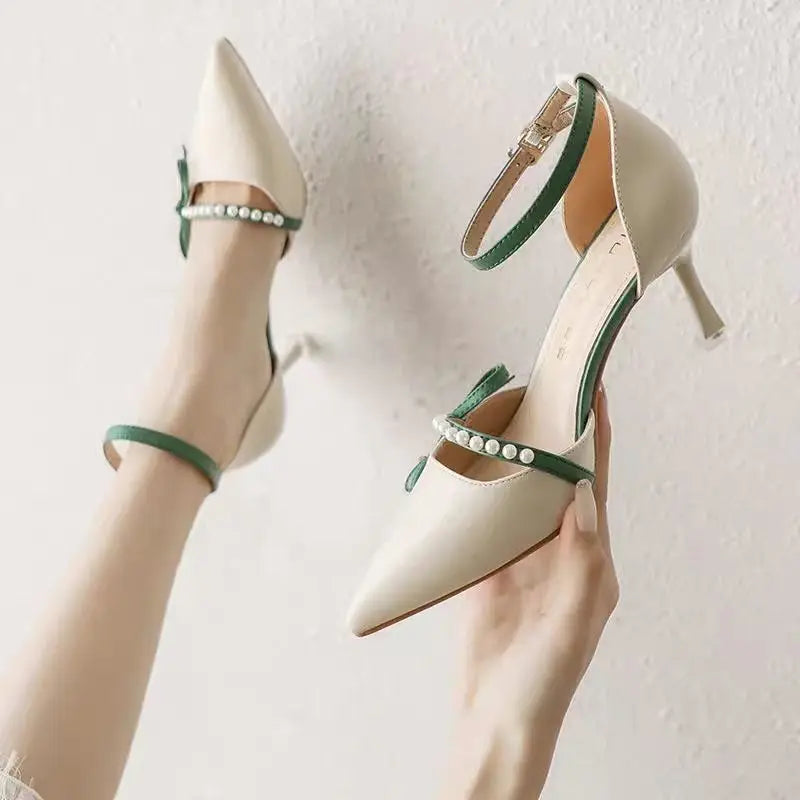 Amelia Pearl Strap Heels