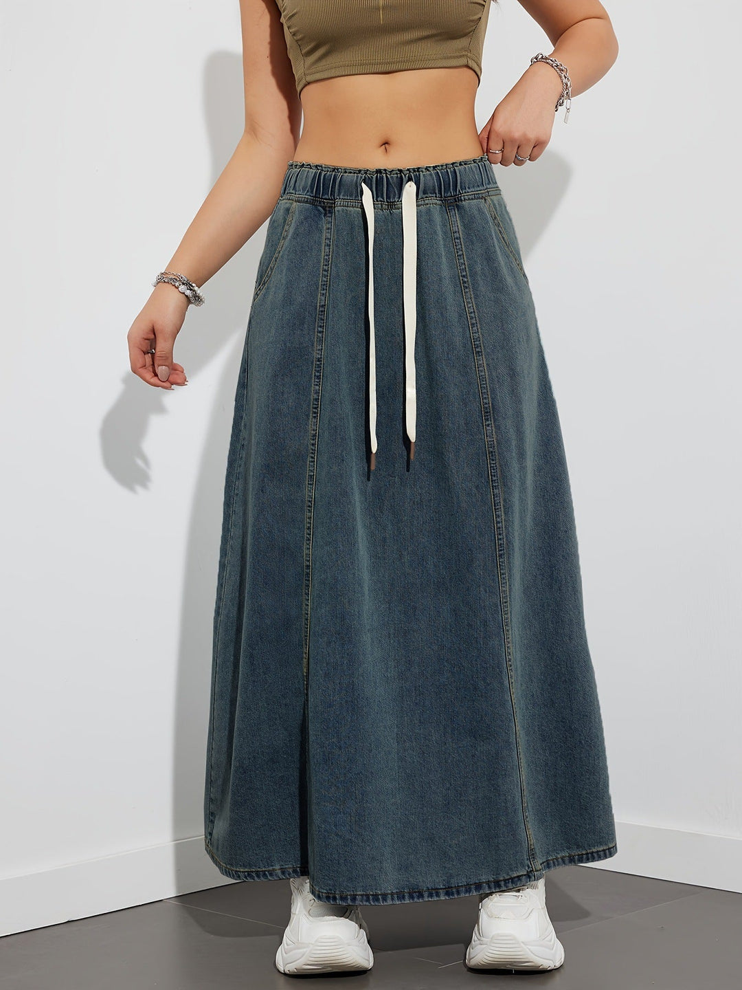 Sloane Denim Maxi Skirt